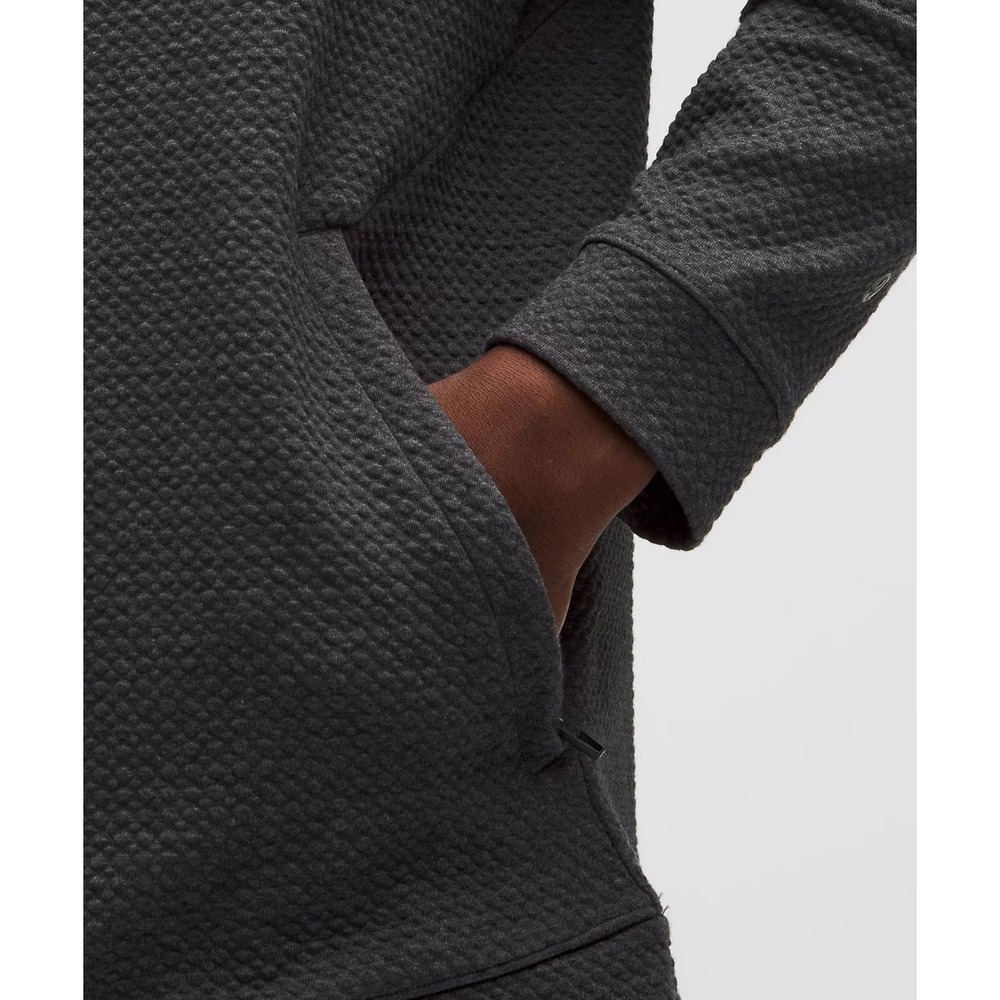 Lululemon | Ease The Day Hoodie Large Graphite Grey Textured Honeycomb Pullover - Picture 5 of 12